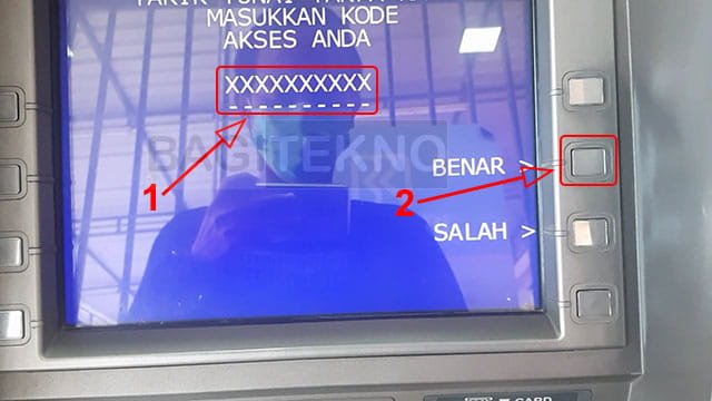 Masukkan kode penarikan di ATM BRI, Mandiri dan BTN